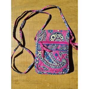 Vera Bradley Mini Hipster Boysenberry Crossbody With Card Holder Purse‎